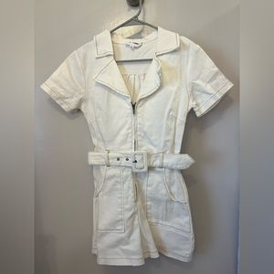 White Denim Romper